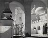 ADAMS, ANSEL (1902-1984) ""Mission San Xavier del Bac, Tucson, Arizona"" * Architectural detail * Porch column and rose bush.